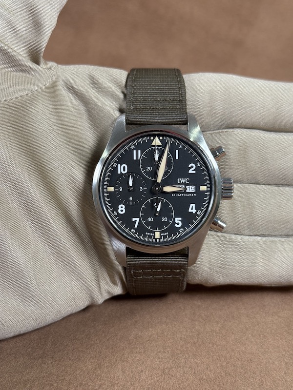 IWC Pilot Chronograph Spitfire in hand