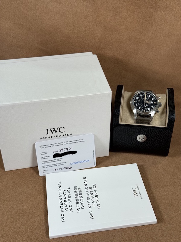 IWC Pilot Chronograph Spitfire complete set with papers