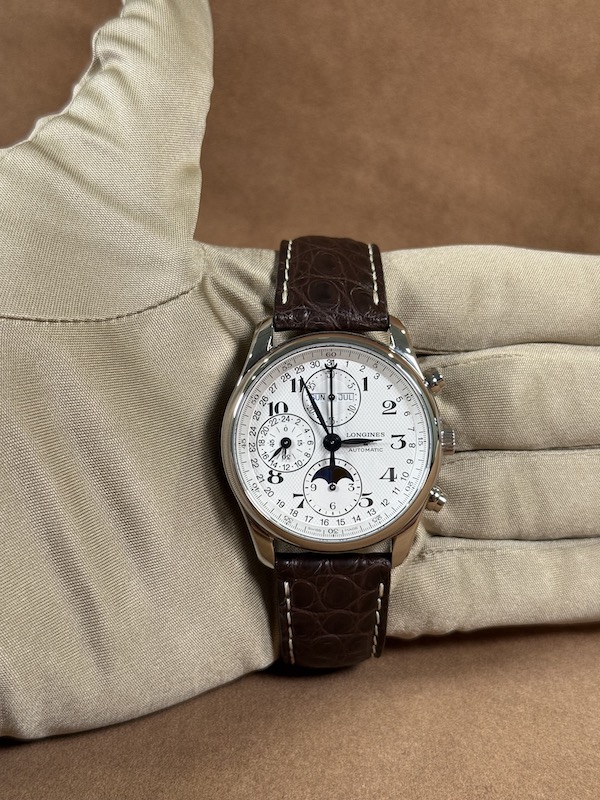 Longines Master Collection Chronograph Moonphase in hand