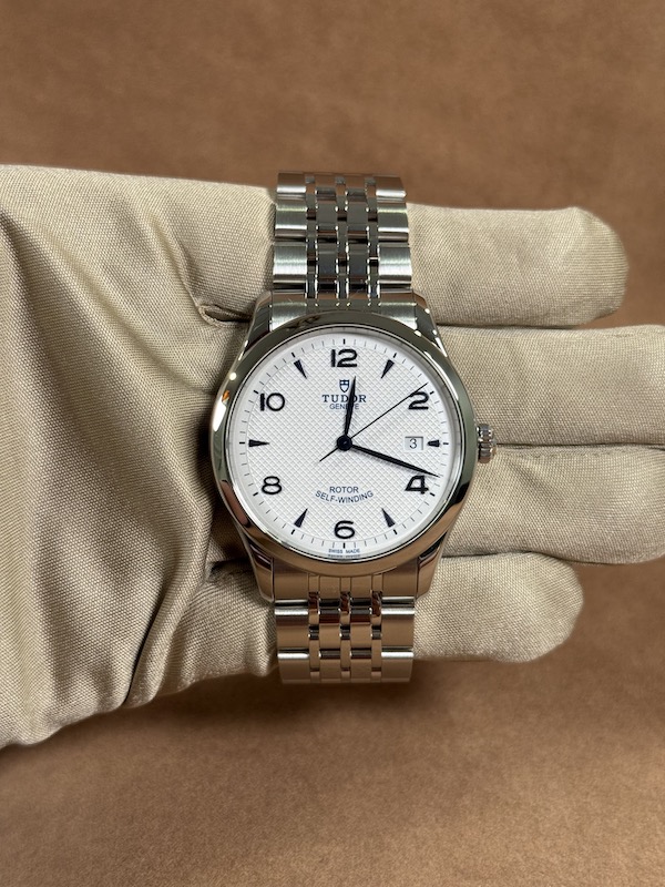 Tudor 1926 39mm opaline dial in hand