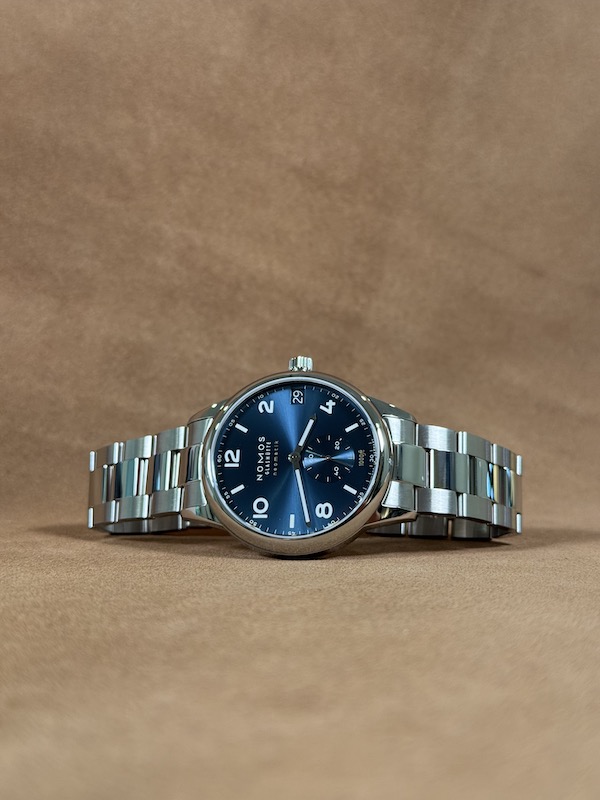 NOMOS Glashutte Club Sport Neomatik 42 blue dial steel bracelet