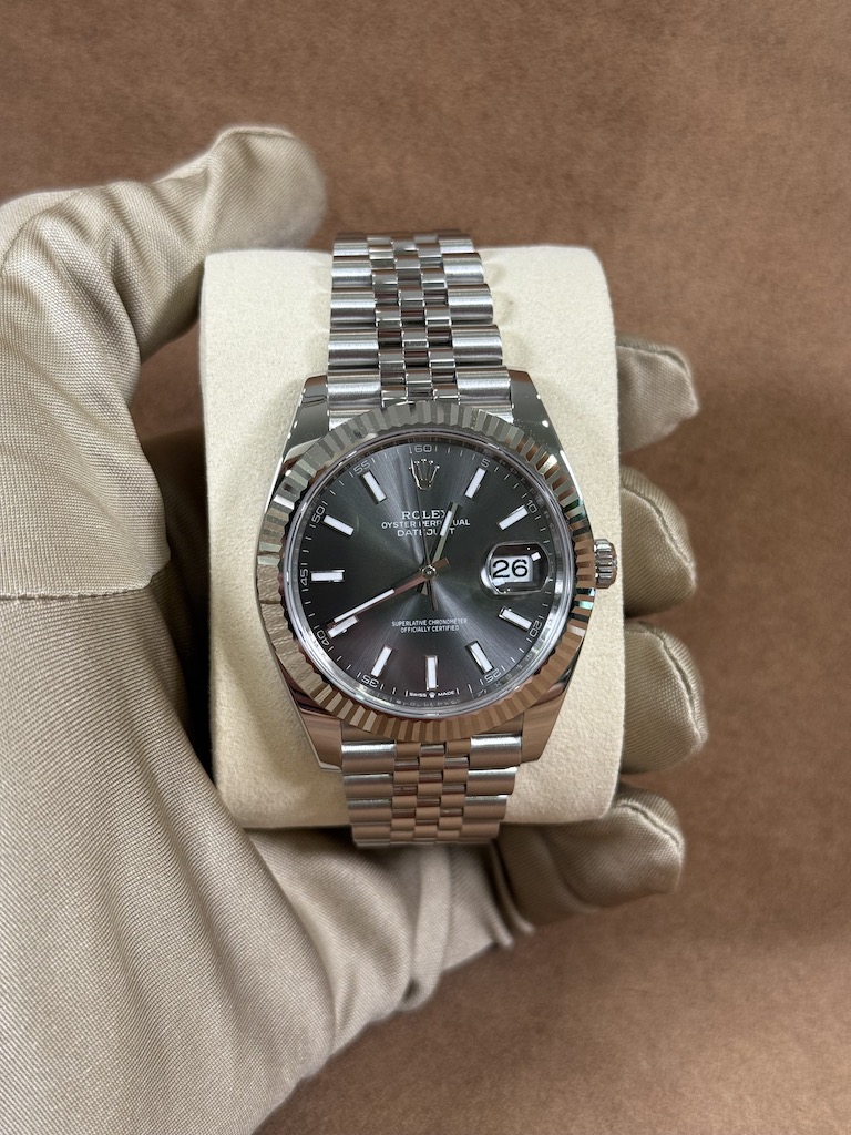 Rolex Datejust 41 ref 126334 slate dial on jubilee bracelet